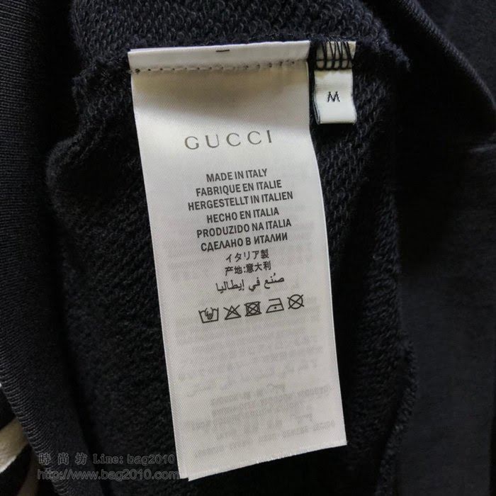 Gucci男裝 19/20FW新款連帽衛衣 最高品質 古奇黑色男衛衣 男士秋季最新單品  tzy2383